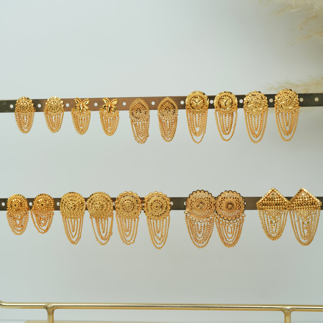 Layered Chain Drop Earrings
