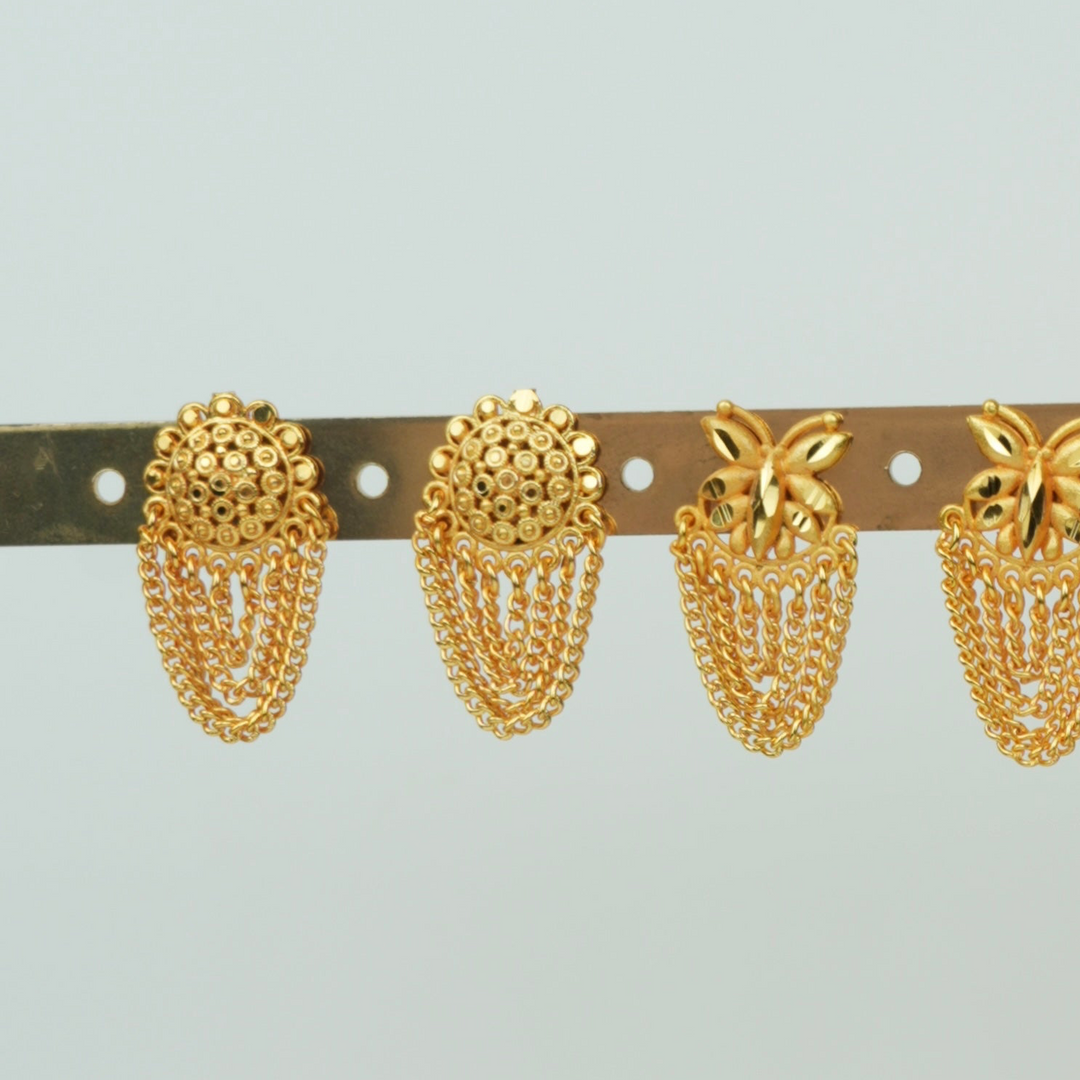 Layered Chain Drop Earrings
