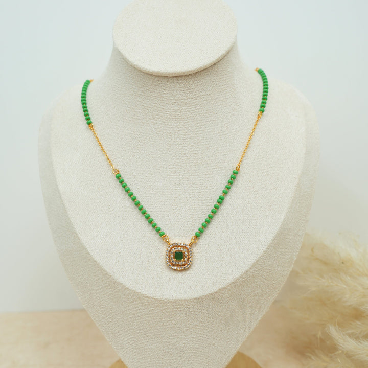 Green Beaded Mangalsutra