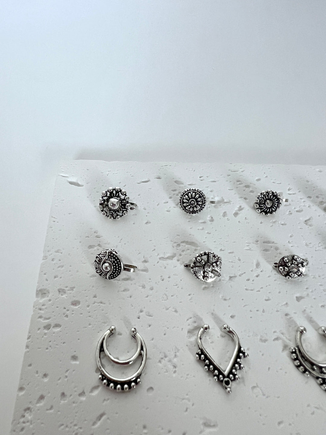 Oxidised Silver Tone Nose Ring