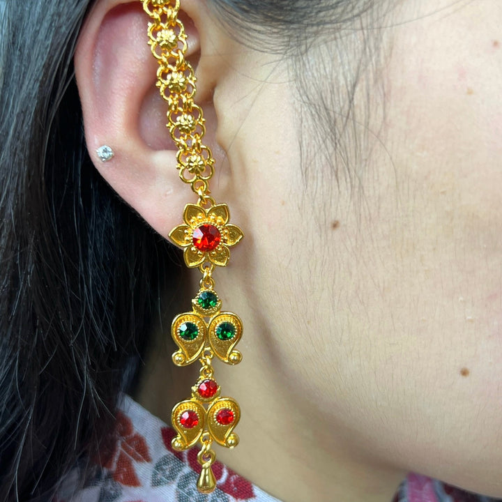 Two Steps Chain Yarling Earrings