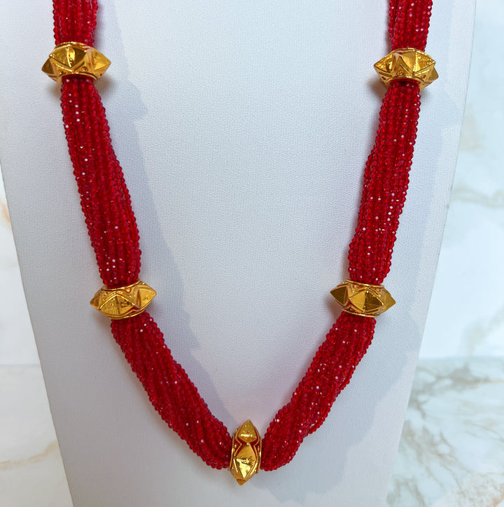 Red Hydropote Naugedi Necklace