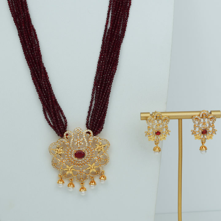 AD Mangalsutra Set - Red Hydropote