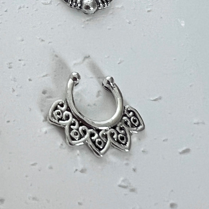 Oxidised Silver Tone Nose Ring