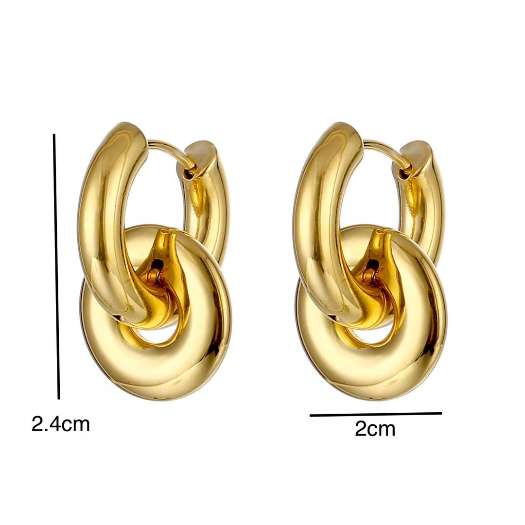 Dual Wear Link Hoop Earrings