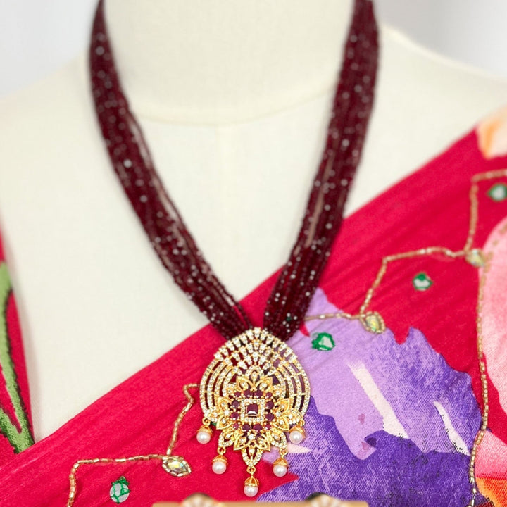 AD Mangalsutra Set - Red Hydropote