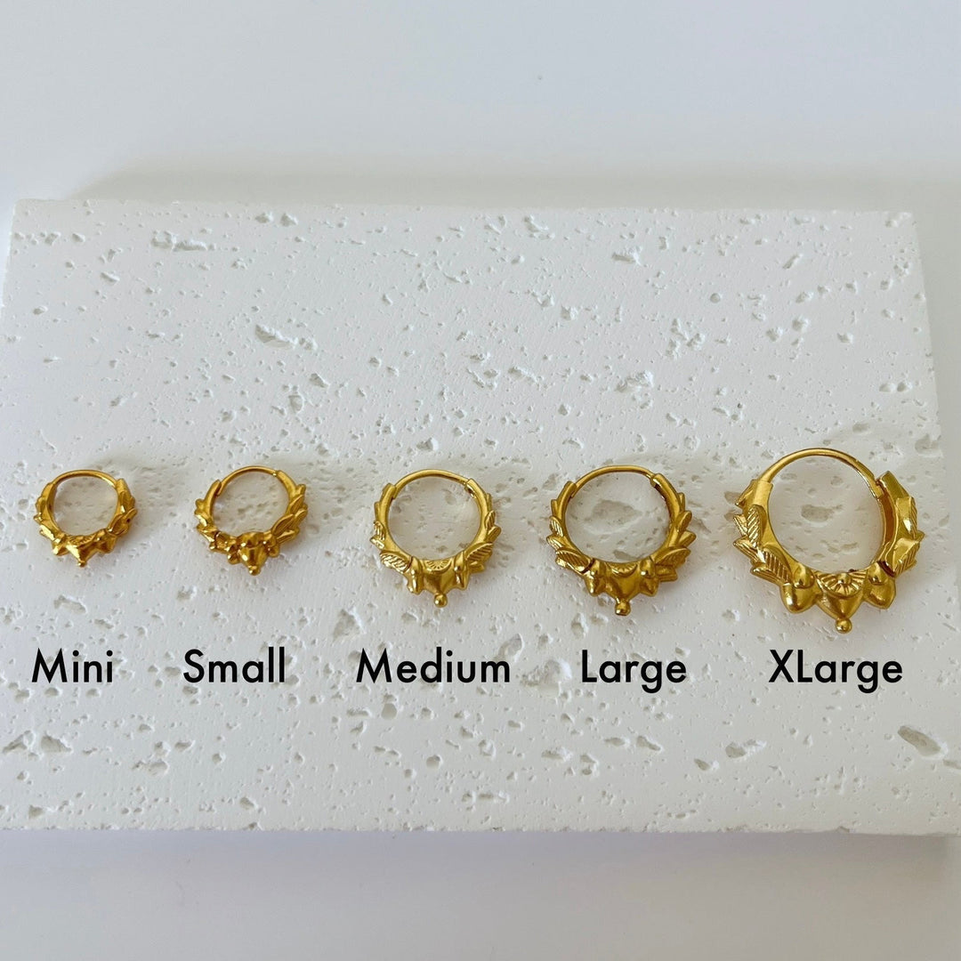 Medium Madwari Hoop Earrings