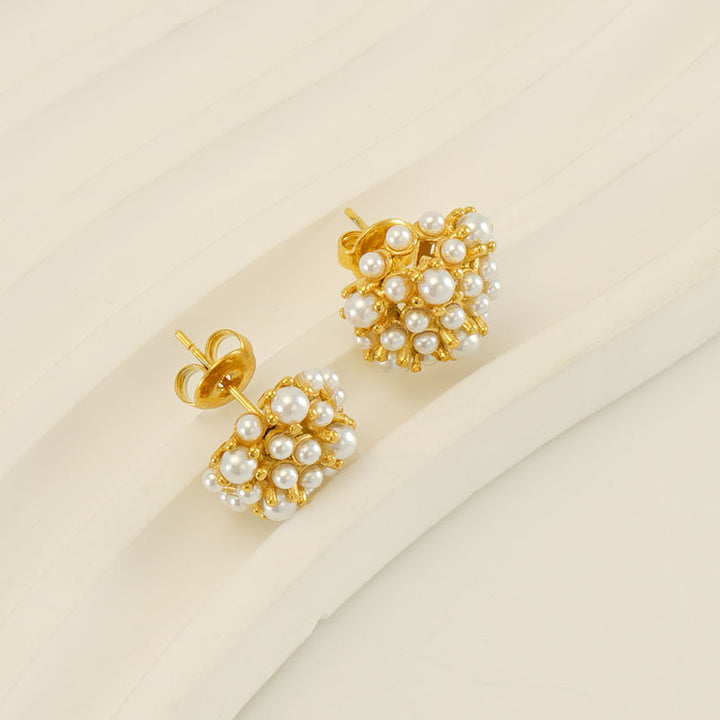 Freshwater Pearl Elegant Ear Studs
Stainless Steel 18K Gold Plated