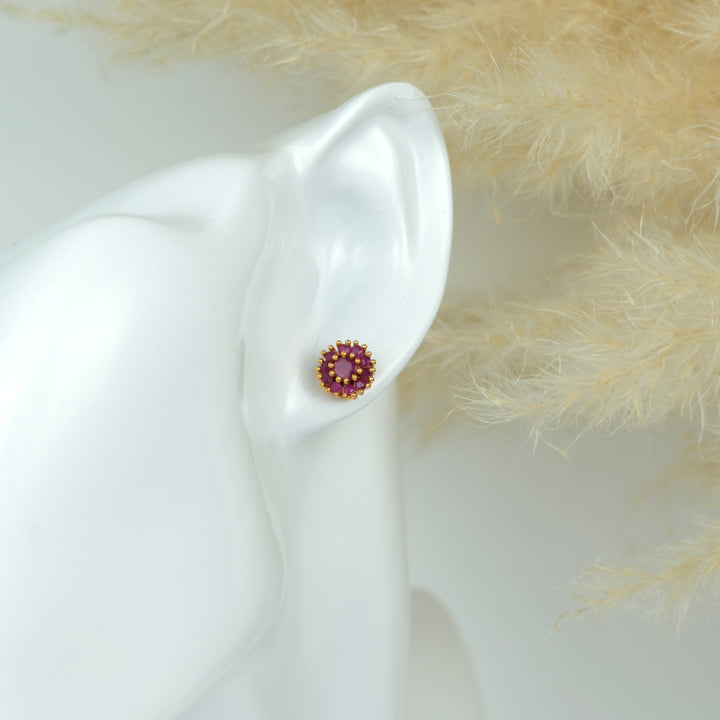 Mini Halo Stud Earrings