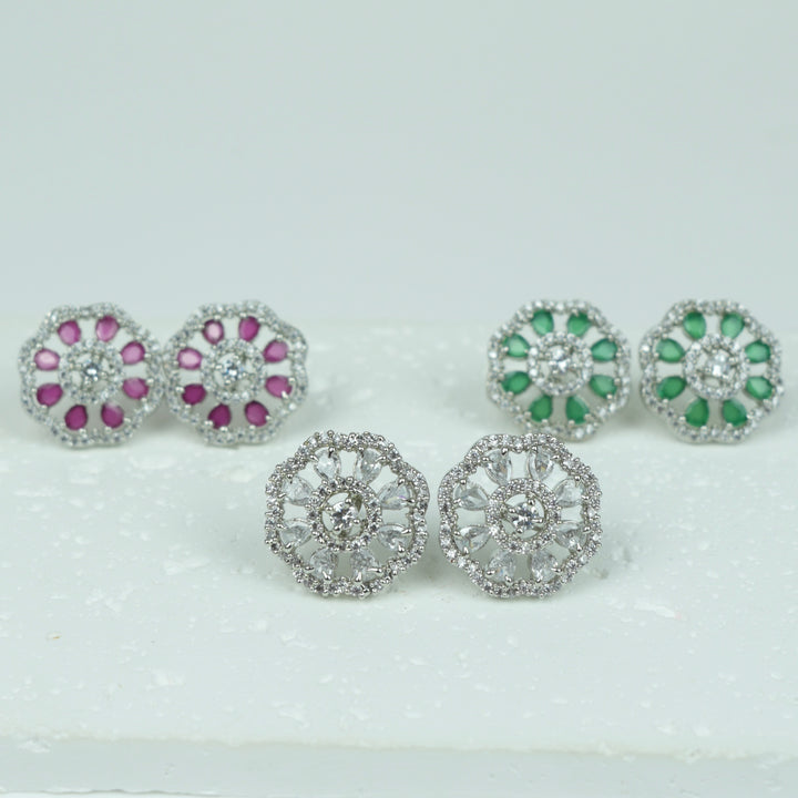 Petal Halo Stud Earrings
