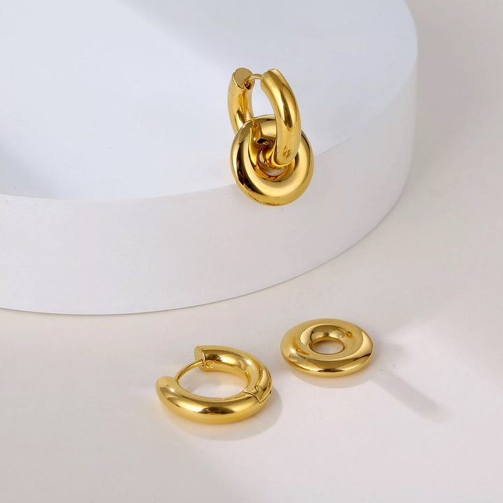 Dual Wear Link Hoop Earrings