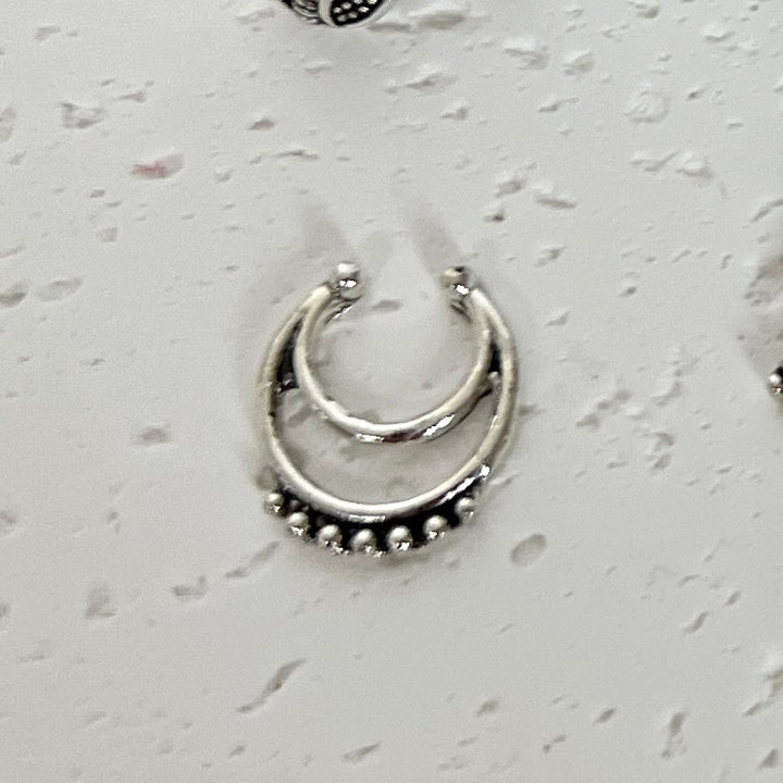 Oxidised Silver Tone Nose Ring