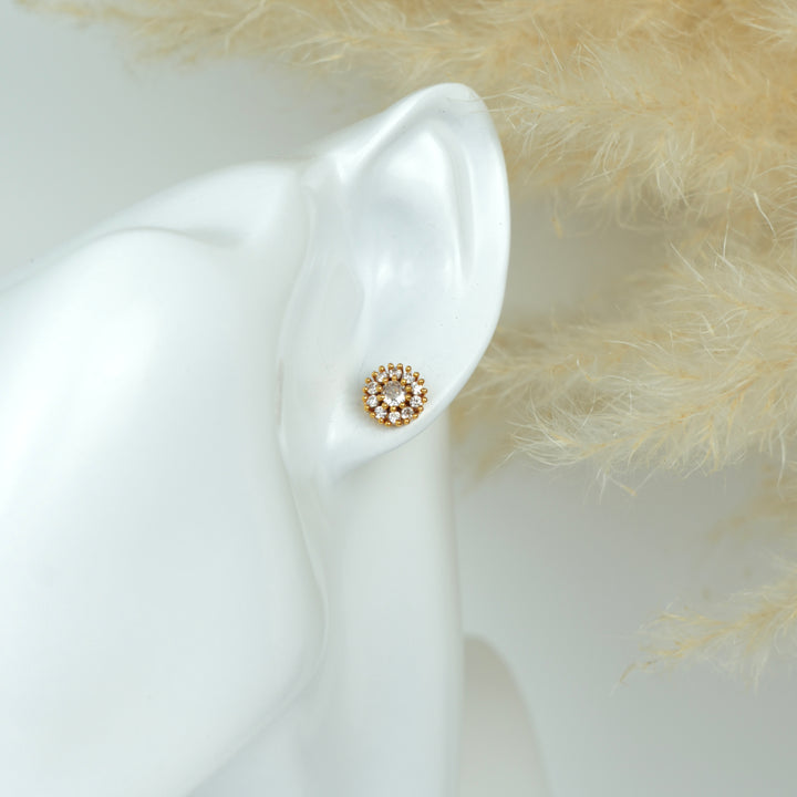 Mini Halo Stud Earrings