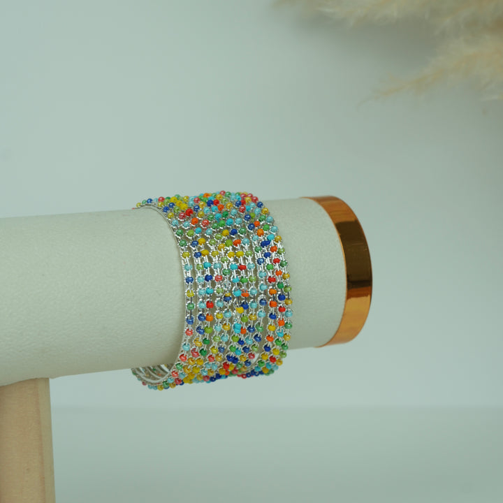 Multi-Colour Beads Bangles