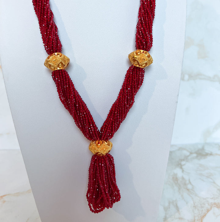 Red Hydropote Tingedi Necklace