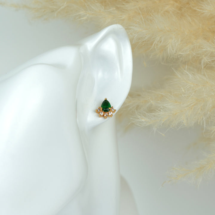 Teardrop Cluster Stud Earrings