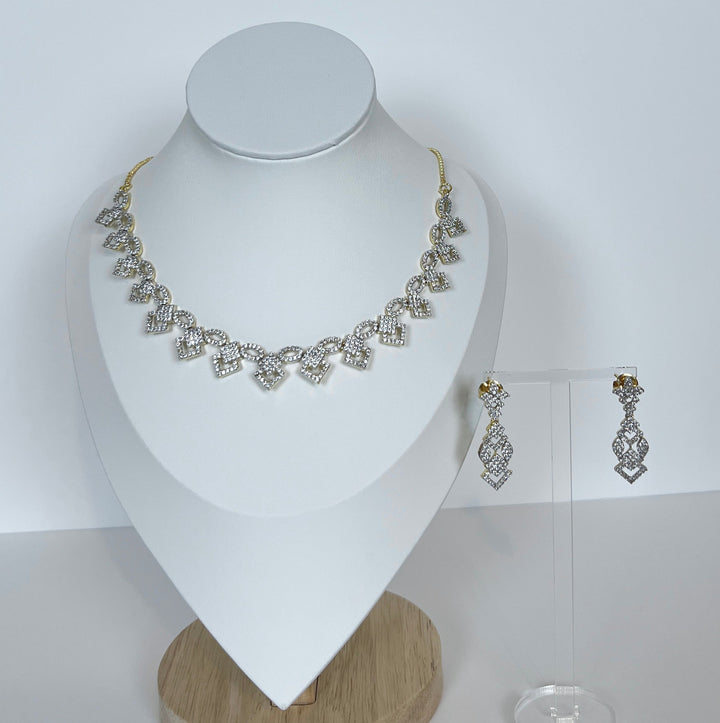 Gold Plated AD Necklace Set