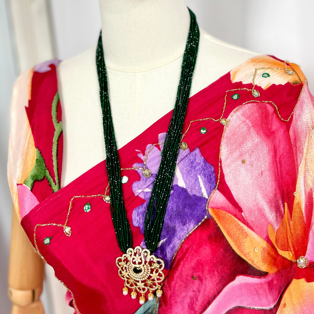 AD Mangalsutra Set - Green Hydropote