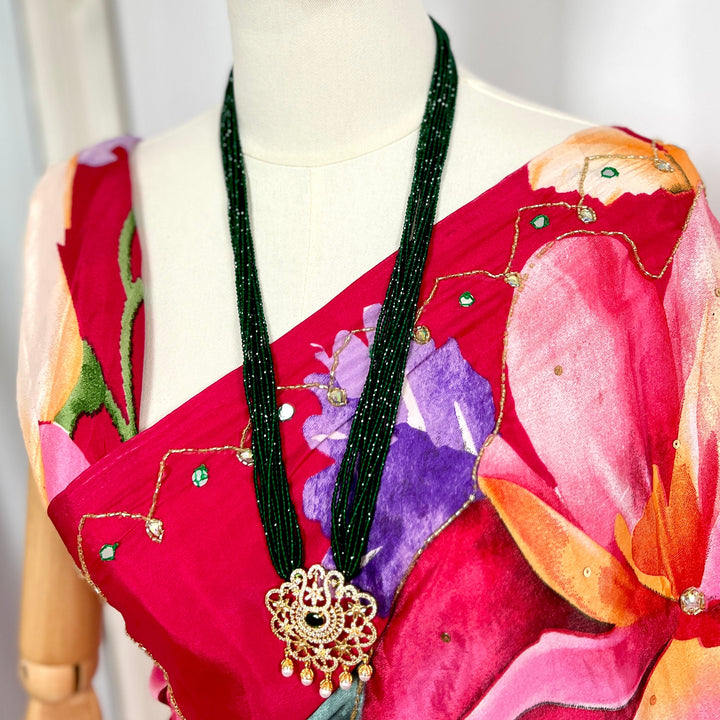 AD Mangalsutra Set - Green Hydropote