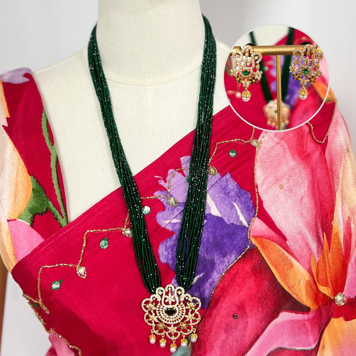 AD Mangalsutra Set - Green Hydropote