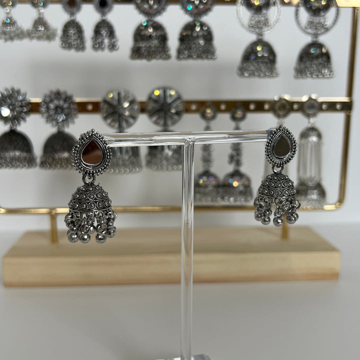 Oxidised Mini Jhumka Earrings