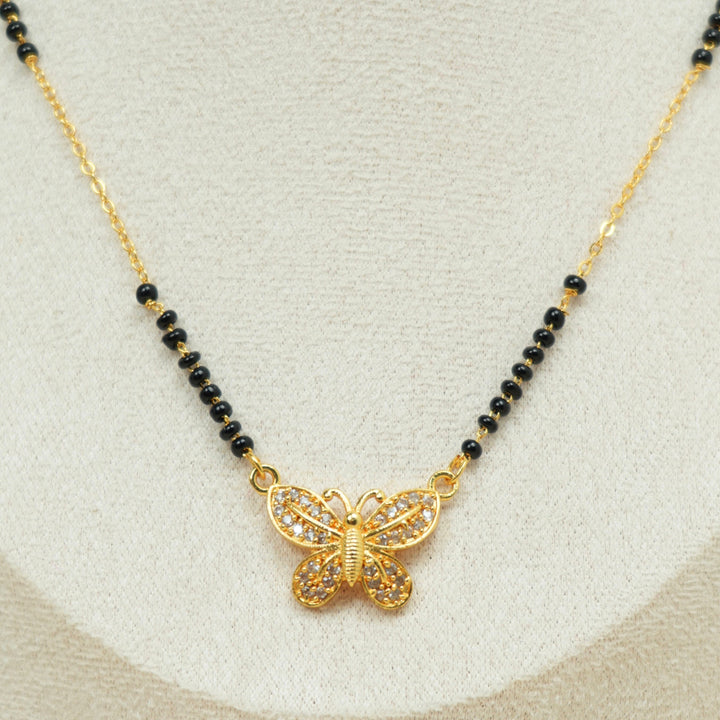 Butterfly Black Beaded Mangalsutra