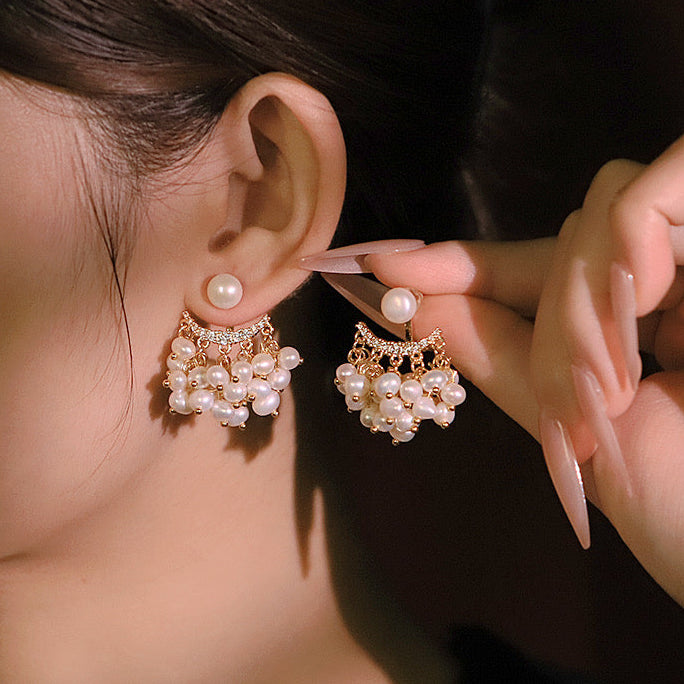 Natural Freshwater Pearl Elegant Studs Earrings