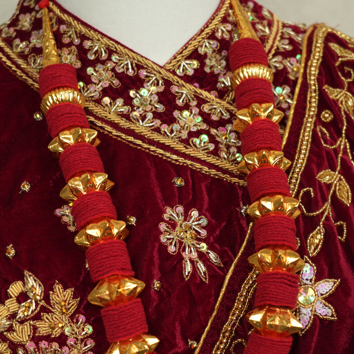 Kadey Kantha Mala – Maroon Makhamal