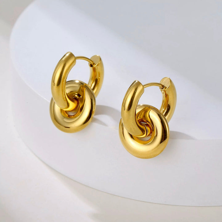 Dual Wear Link Hoop Earrings