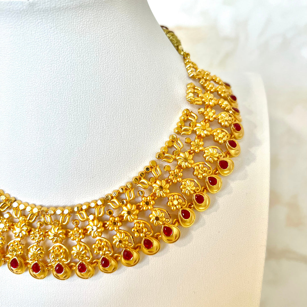 Crimson Mini Haar Necklace