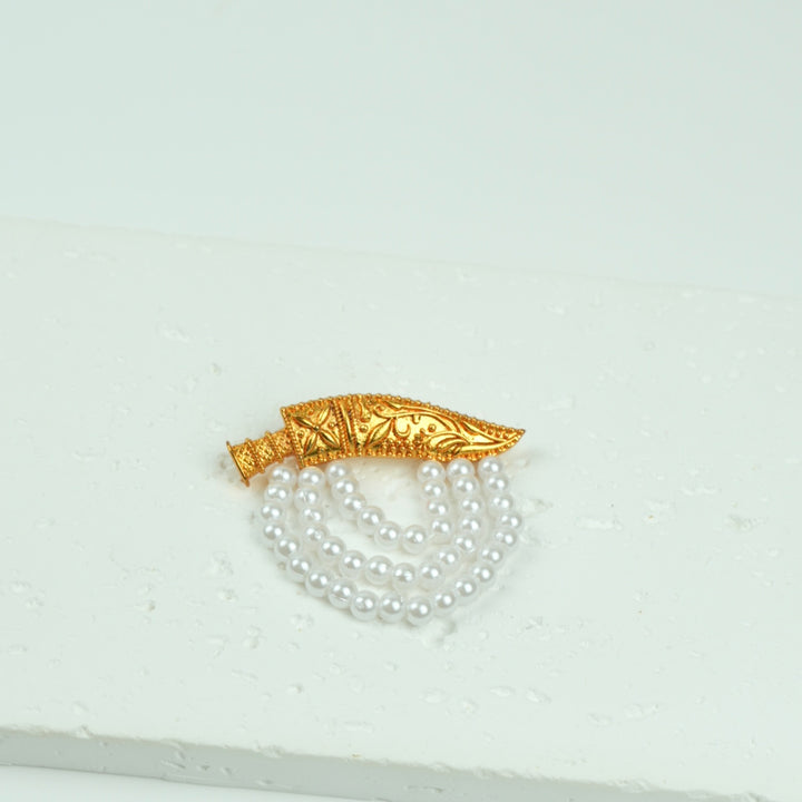 Pearl Khukuri Brooch