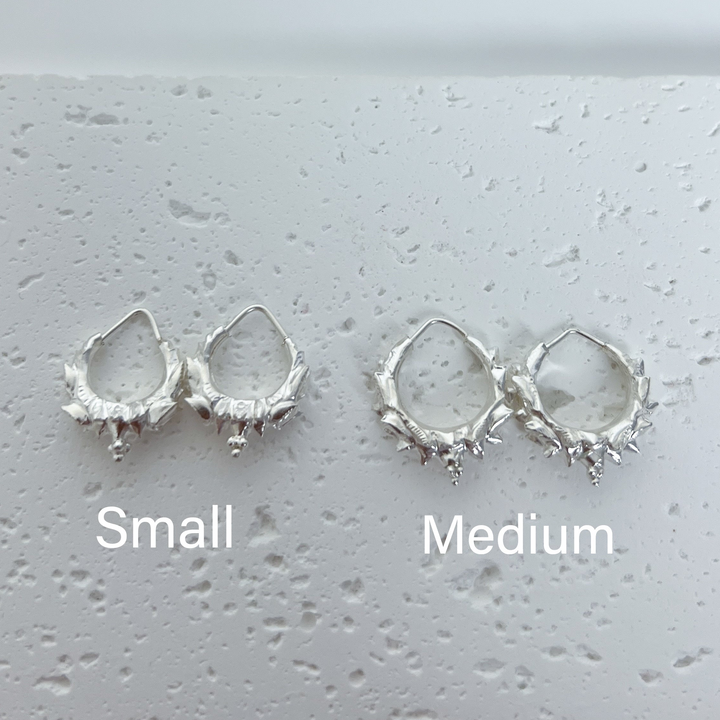 Pure Silver Small Madwari Earrings