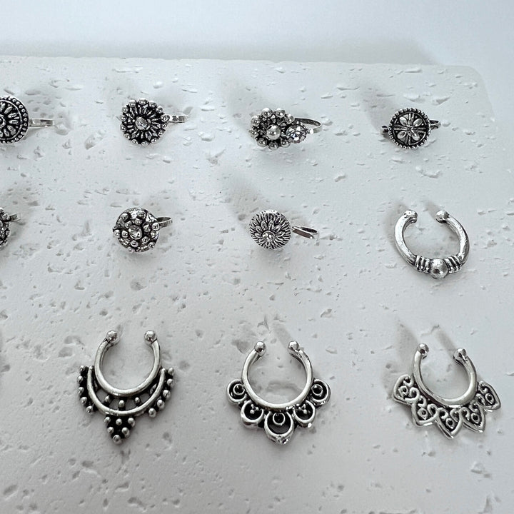 Oxidised Silver Tone Nose Ring