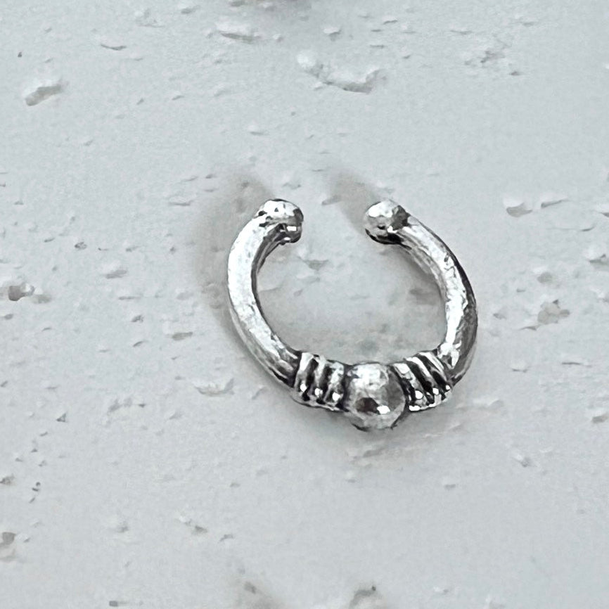 Oxidised Silver Tone Nose Ring