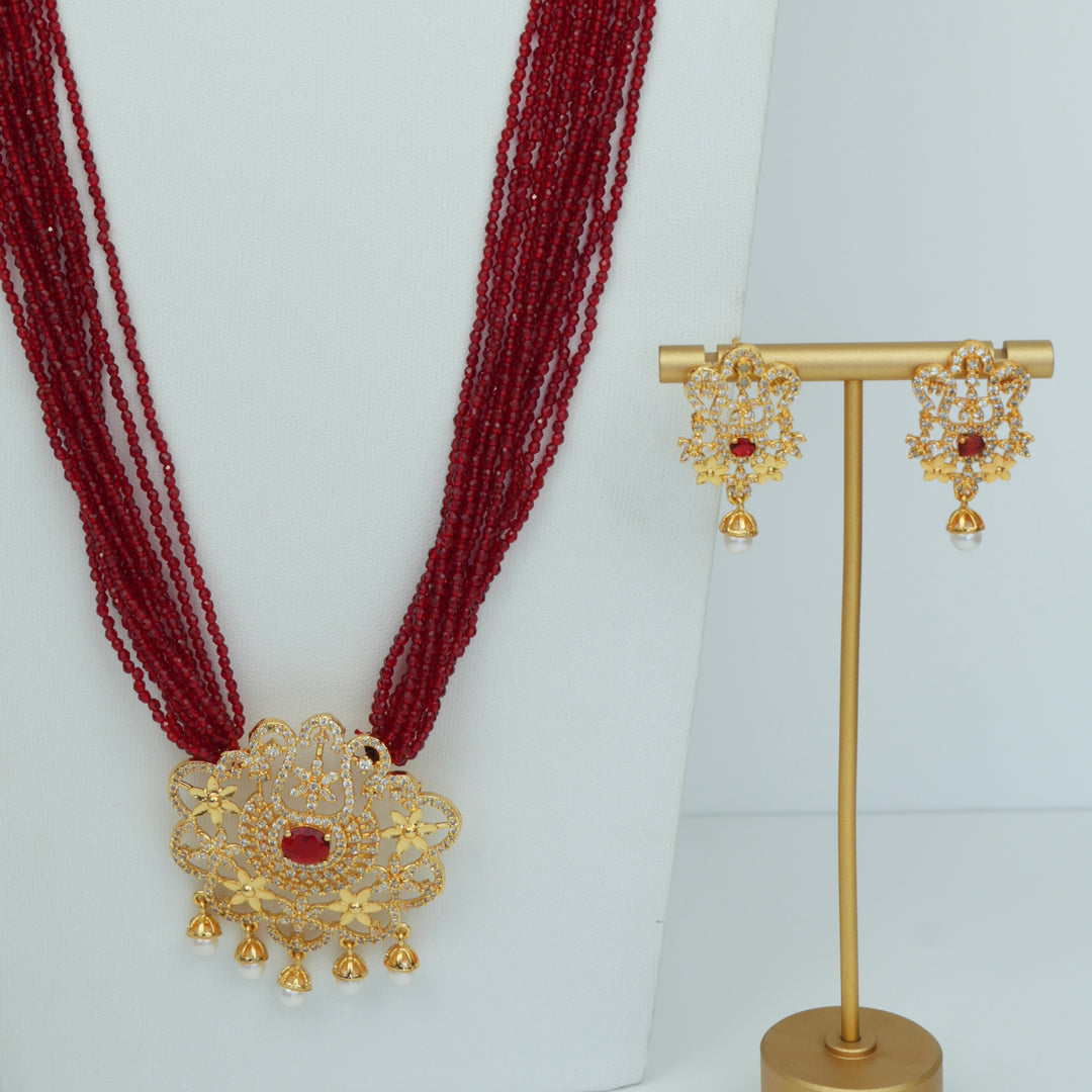 AD Mangalsutra Set - Red Hydropote