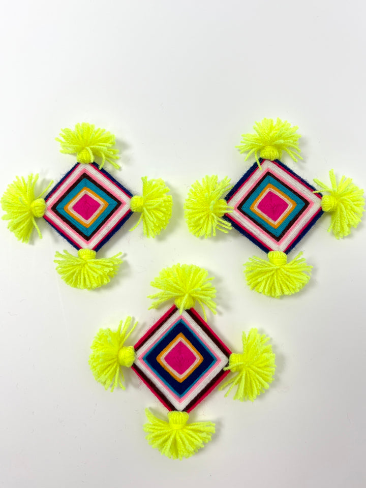 Neon Yellow Silam Sakhma Brooch