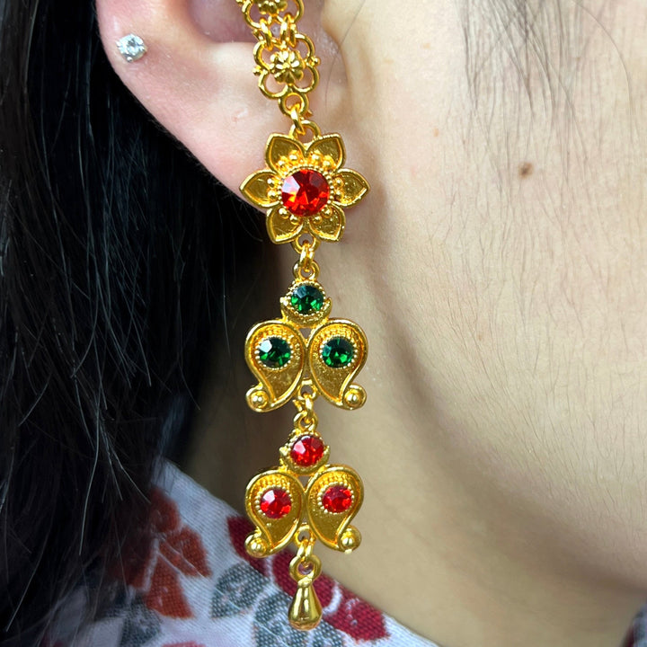 Two Steps Chain Yarling Earrings