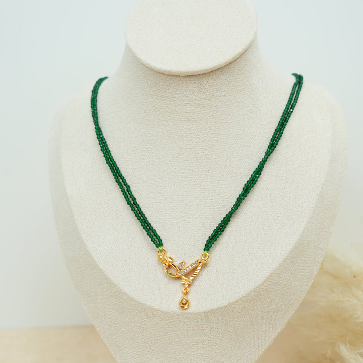Green Beaded Mangalsutra Necklace