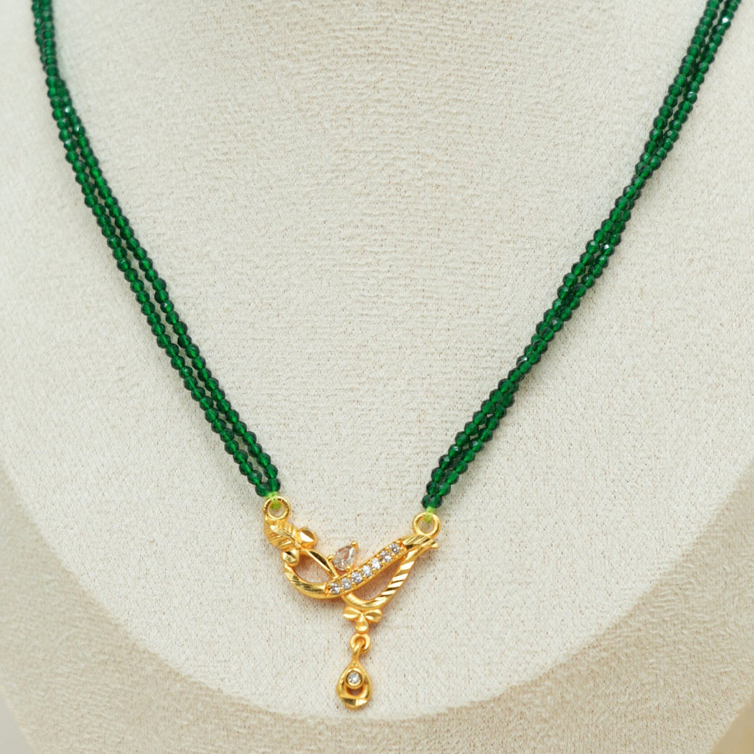 Green Beaded Mangalsutra Necklace