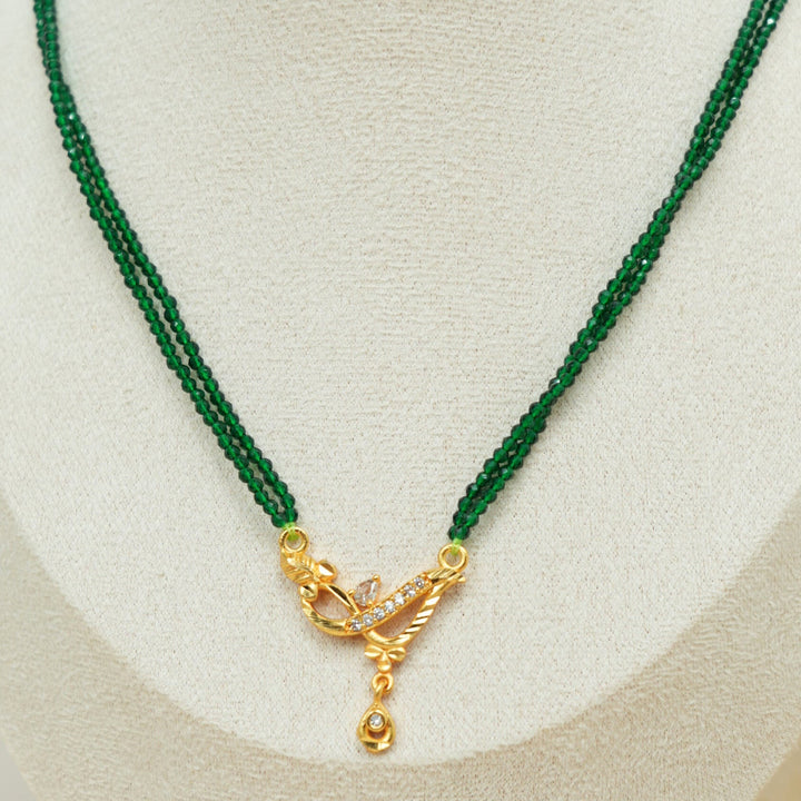 Green Beaded Mangalsutra Necklace