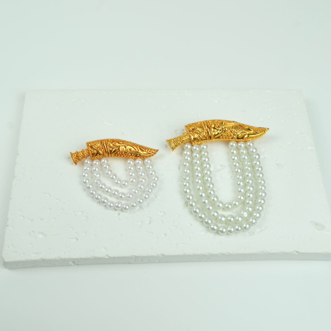 Pearl Khukuri Brooch