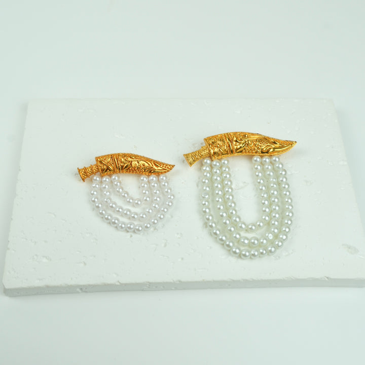 Pearl Khukuri Brooch