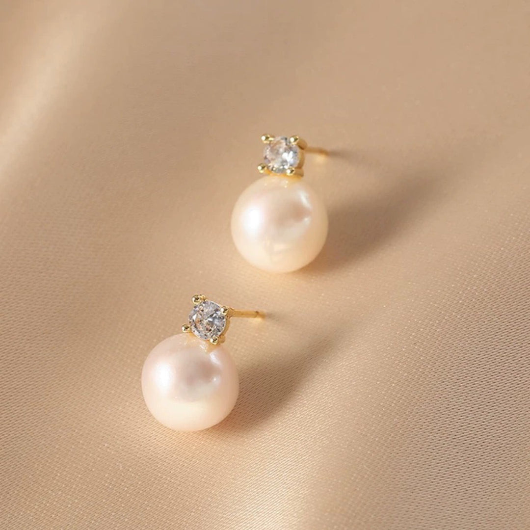 925 Sterling Silver Natural Freshwater Pearl Earrings