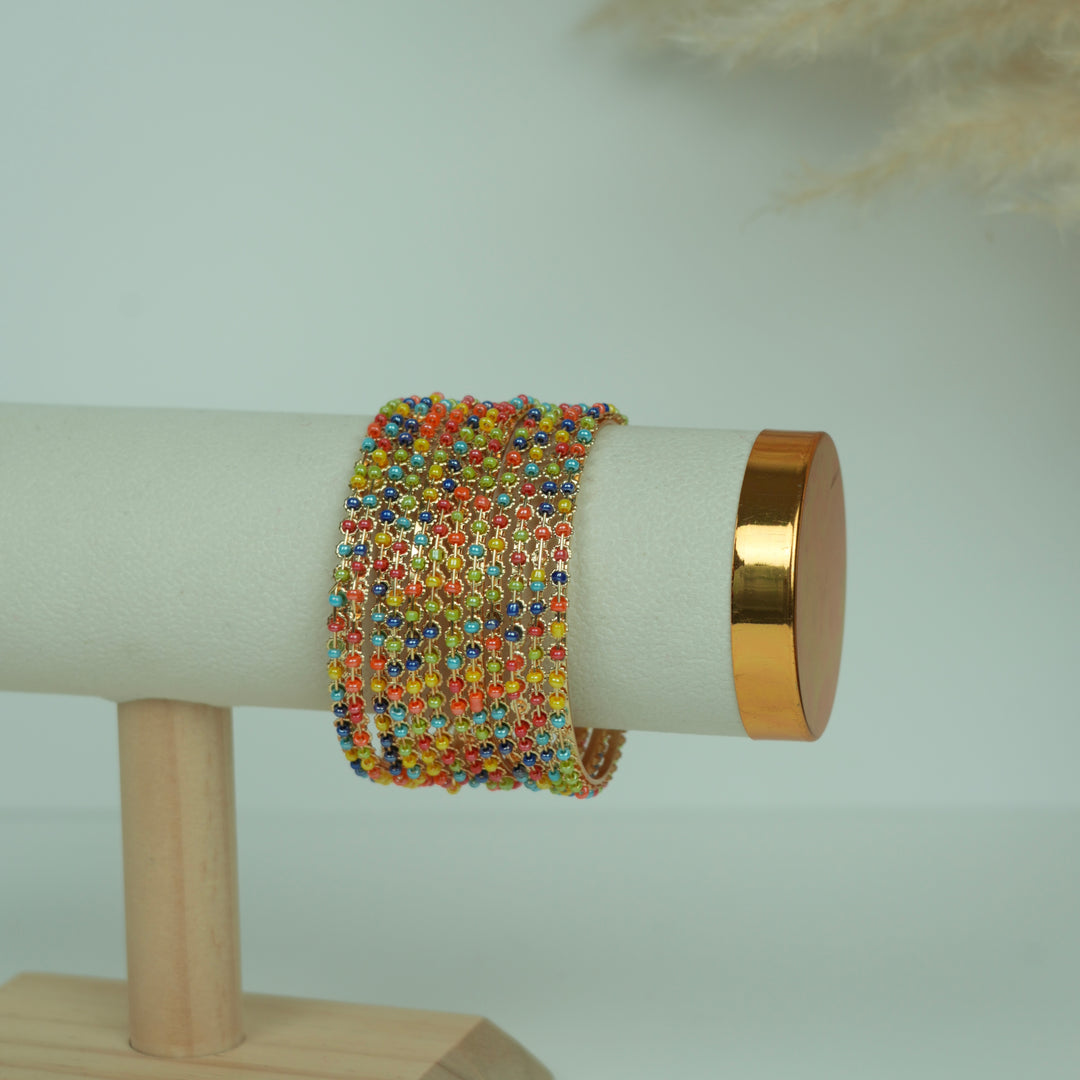 Multi-Colour Beads Bangles