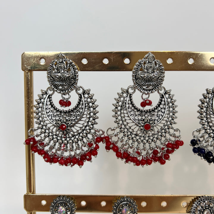 Oxidised Heritage Drop Earrings