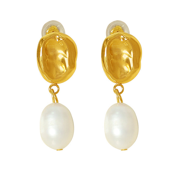 Freshwater Pearl Stainless Steel Earrings