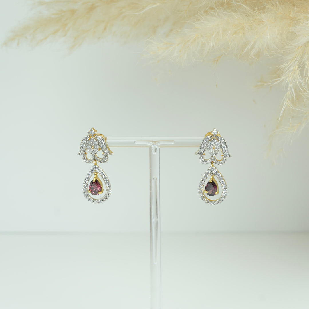 AD Teardrop Dangle Earrings