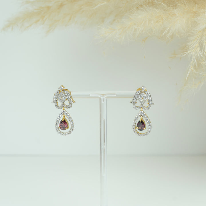 AD Teardrop Dangle Earrings