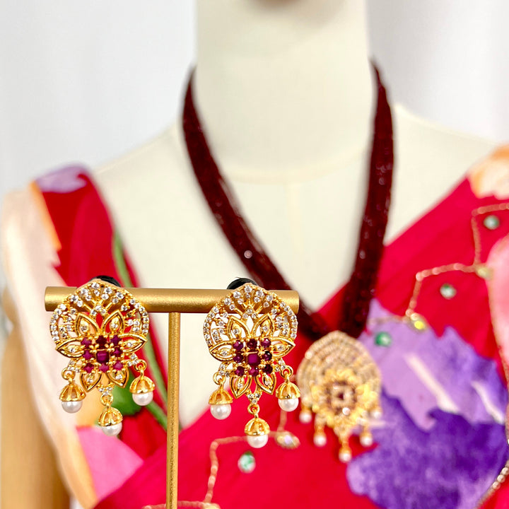 AD Mangalsutra Set - Red Hydropote