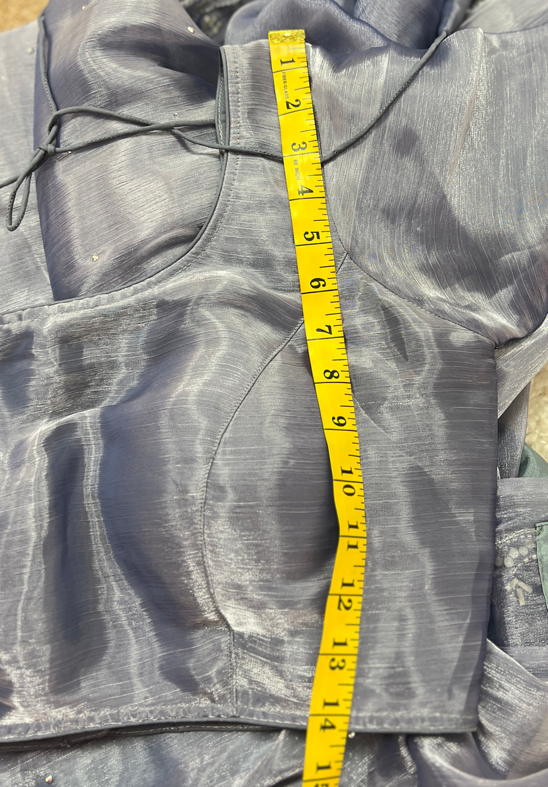 Steel Grey Jimmy Choo Saree with Readymade Blouse